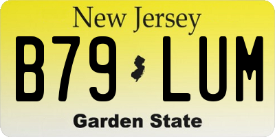 NJ license plate B79LUM