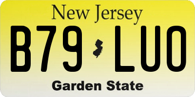 NJ license plate B79LUO