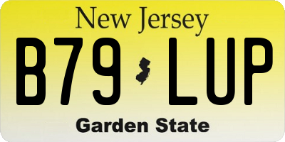NJ license plate B79LUP