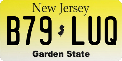 NJ license plate B79LUQ