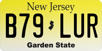 NJ license plate B79LUR