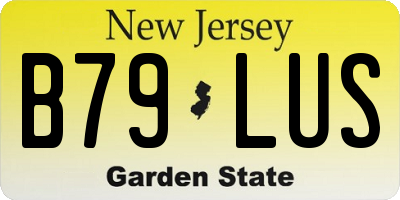 NJ license plate B79LUS