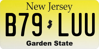 NJ license plate B79LUU