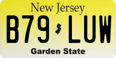 NJ license plate B79LUW