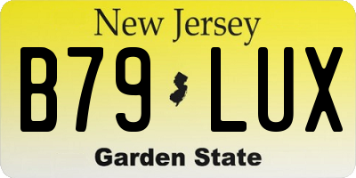 NJ license plate B79LUX