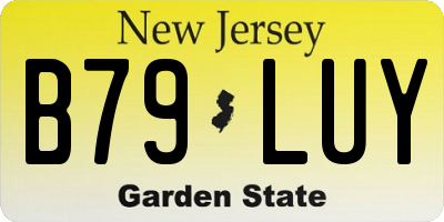 NJ license plate B79LUY