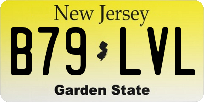 NJ license plate B79LVL