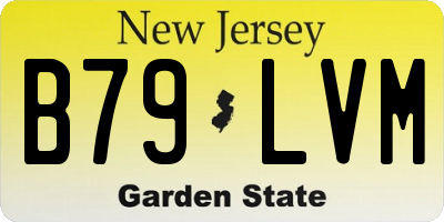 NJ license plate B79LVM