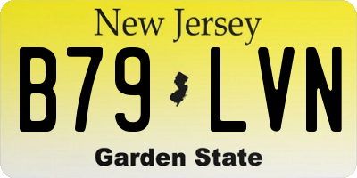 NJ license plate B79LVN