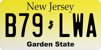 NJ license plate B79LWA