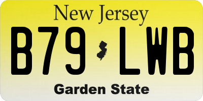 NJ license plate B79LWB
