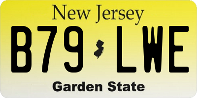 NJ license plate B79LWE