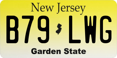 NJ license plate B79LWG