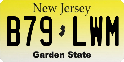 NJ license plate B79LWM