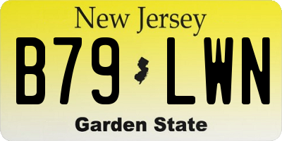 NJ license plate B79LWN