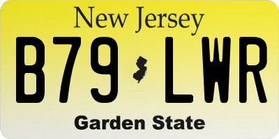 NJ license plate B79LWR
