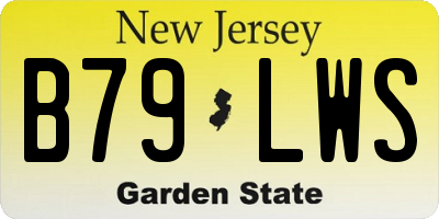 NJ license plate B79LWS