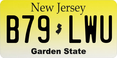 NJ license plate B79LWU