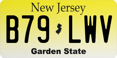 NJ license plate B79LWV
