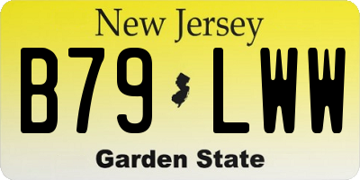 NJ license plate B79LWW