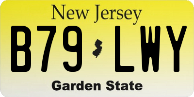 NJ license plate B79LWY