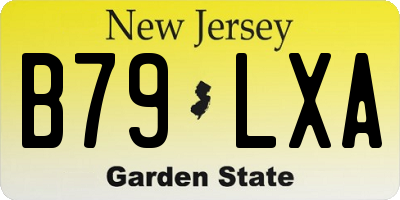 NJ license plate B79LXA