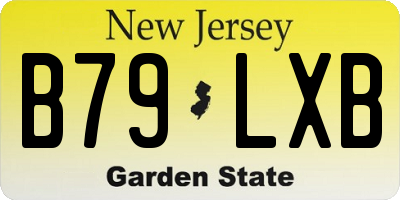 NJ license plate B79LXB