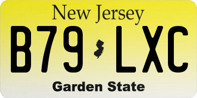 NJ license plate B79LXC