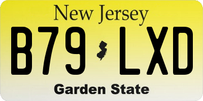 NJ license plate B79LXD