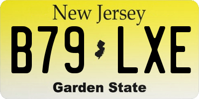 NJ license plate B79LXE