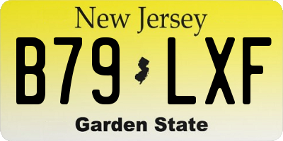 NJ license plate B79LXF