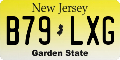 NJ license plate B79LXG