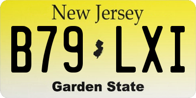 NJ license plate B79LXI