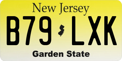 NJ license plate B79LXK