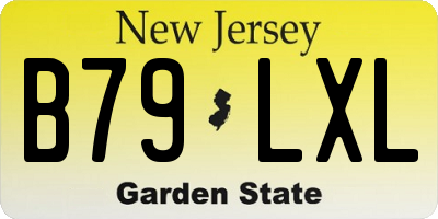 NJ license plate B79LXL
