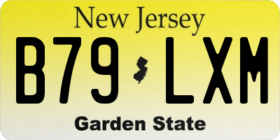 NJ license plate B79LXM