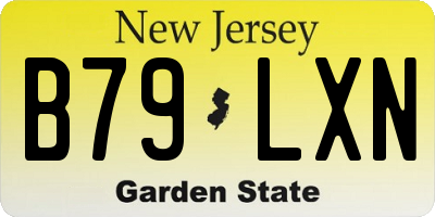 NJ license plate B79LXN