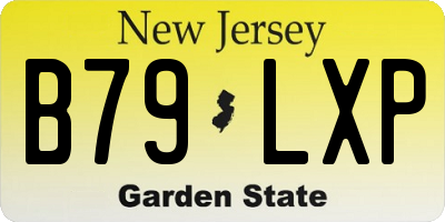 NJ license plate B79LXP