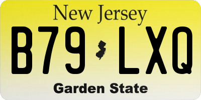 NJ license plate B79LXQ