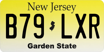 NJ license plate B79LXR