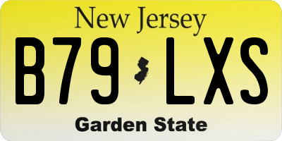 NJ license plate B79LXS