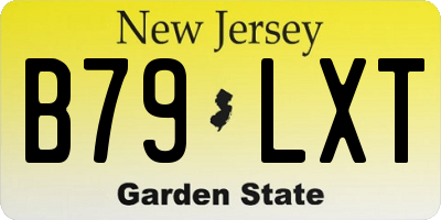 NJ license plate B79LXT