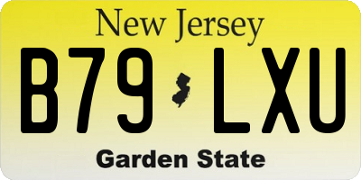 NJ license plate B79LXU