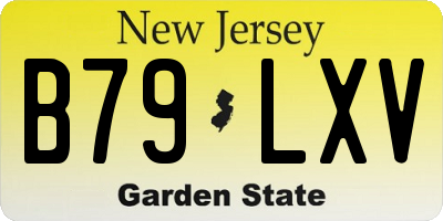 NJ license plate B79LXV