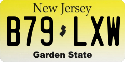 NJ license plate B79LXW