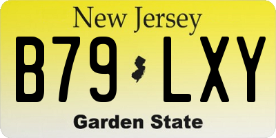 NJ license plate B79LXY