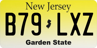 NJ license plate B79LXZ