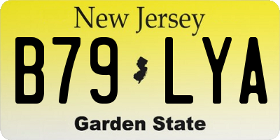 NJ license plate B79LYA
