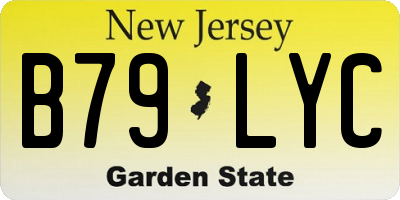 NJ license plate B79LYC