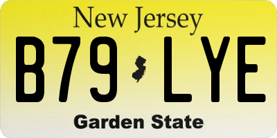 NJ license plate B79LYE